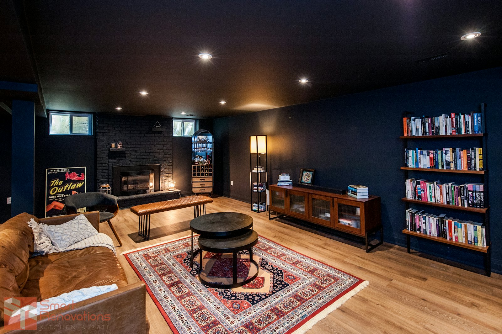 Finished basement living room